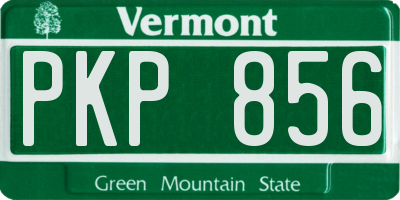 VT license plate PKP856