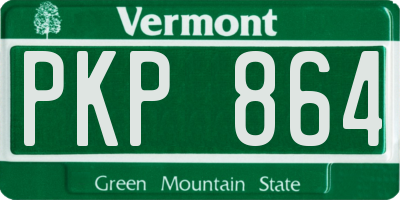 VT license plate PKP864