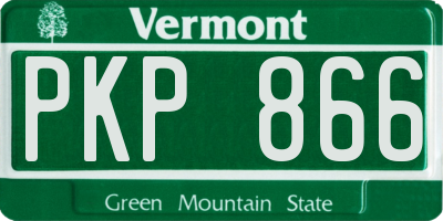 VT license plate PKP866