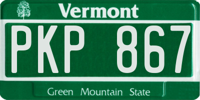 VT license plate PKP867
