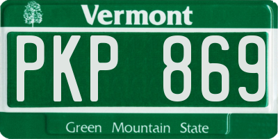 VT license plate PKP869