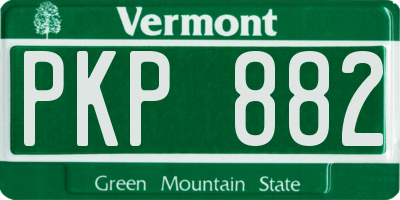 VT license plate PKP882