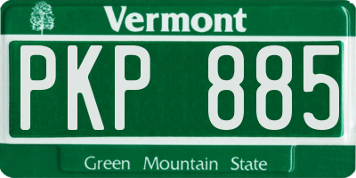 VT license plate PKP885
