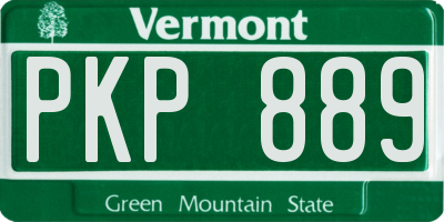 VT license plate PKP889