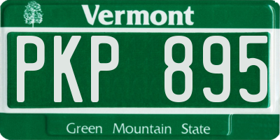 VT license plate PKP895