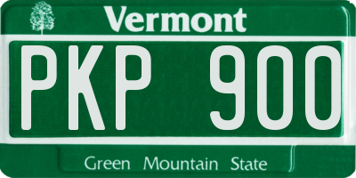 VT license plate PKP900
