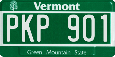 VT license plate PKP901