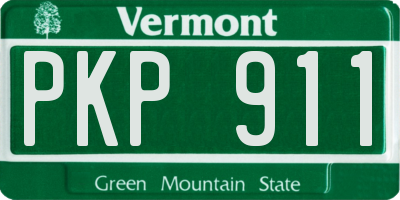 VT license plate PKP911
