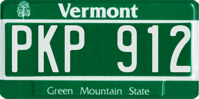 VT license plate PKP912