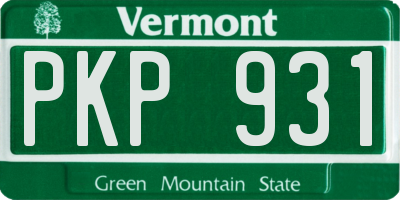 VT license plate PKP931