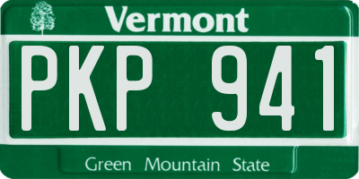 VT license plate PKP941