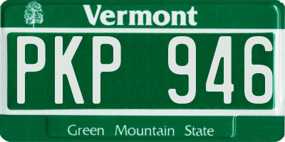 VT license plate PKP946