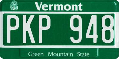 VT license plate PKP948