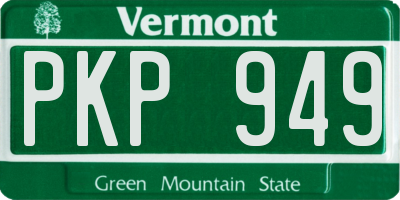 VT license plate PKP949