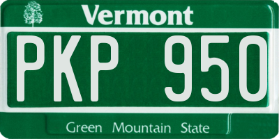 VT license plate PKP950