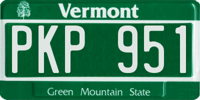 VT license plate PKP951