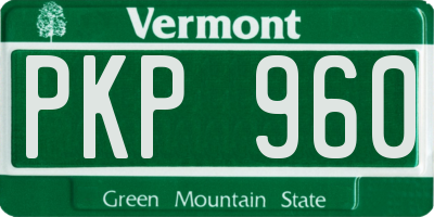 VT license plate PKP960