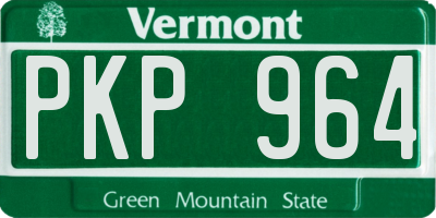 VT license plate PKP964