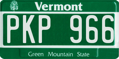VT license plate PKP966
