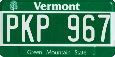 VT license plate PKP967