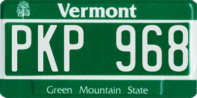 VT license plate PKP968