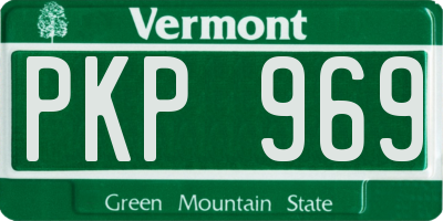 VT license plate PKP969