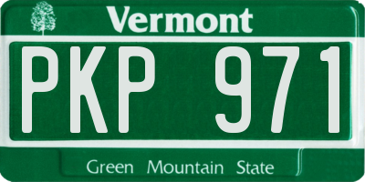 VT license plate PKP971