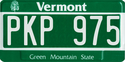 VT license plate PKP975