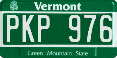 VT license plate PKP976