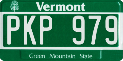 VT license plate PKP979