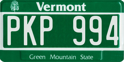 VT license plate PKP994
