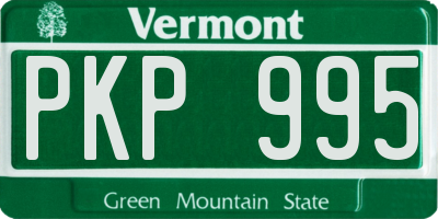 VT license plate PKP995