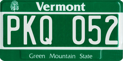 VT license plate PKQ052