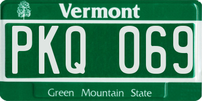 VT license plate PKQ069