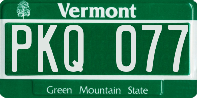 VT license plate PKQ077