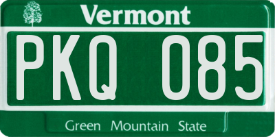 VT license plate PKQ085
