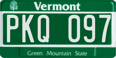 VT license plate PKQ097
