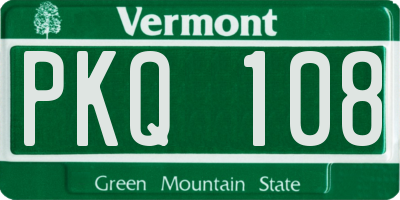 VT license plate PKQ108
