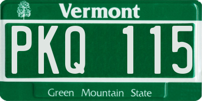 VT license plate PKQ115