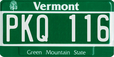 VT license plate PKQ116