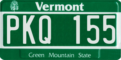 VT license plate PKQ155