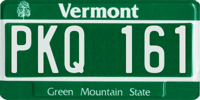 VT license plate PKQ161