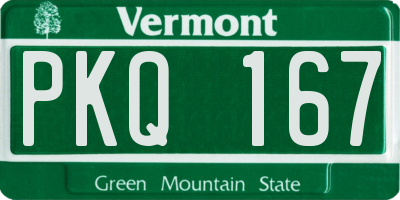 VT license plate PKQ167