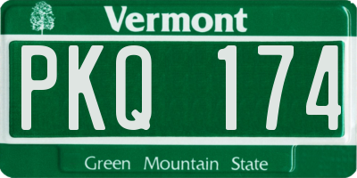 VT license plate PKQ174
