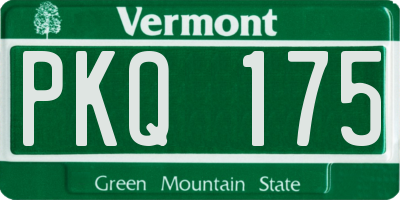 VT license plate PKQ175