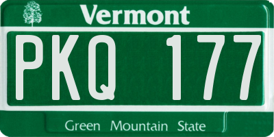 VT license plate PKQ177