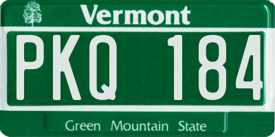 VT license plate PKQ184