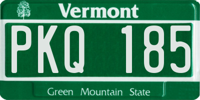 VT license plate PKQ185