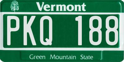 VT license plate PKQ188