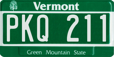 VT license plate PKQ211